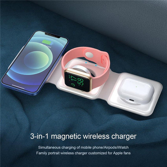 3-in-1 Universal Foldable Magnetic Wireless Charger